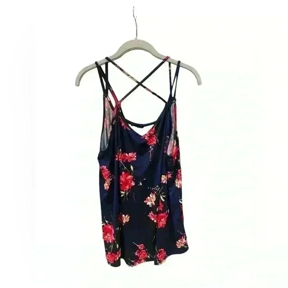 Papermoon New NWT Navy Floral Tank Size 1X - Picture 3 of 3